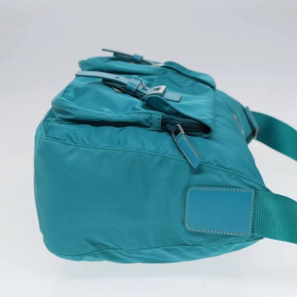 PRADA Shoulder Bag Nylon Turquoise Blue Auth 89320V - Picture 5 of 15